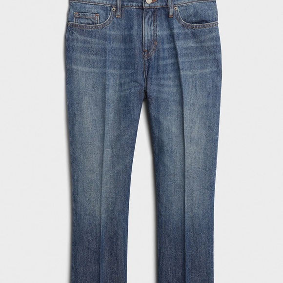 Banana Republic High-Rise cropped flare jeans gently worn - Picture 1 of 7
